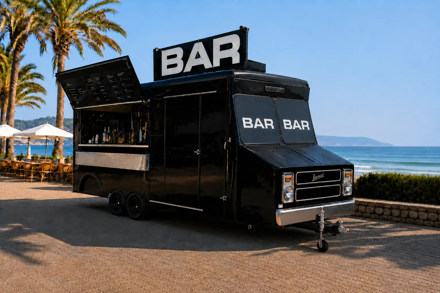 Bar et boissons food truck Plaisirs Gourmands