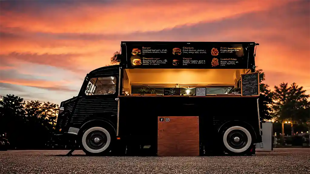 Food truck Plaisirs Gourmands lors d’une prestation événementielle